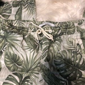 Mac jeans drawstring pants Hawaiian plant print NWT size M
